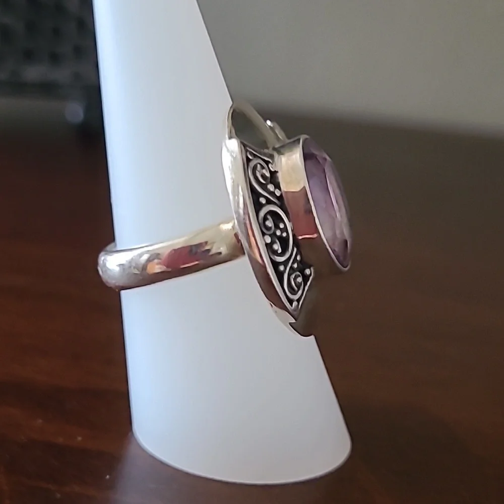 Amethyst silver ring - Picture 6 of 13